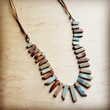 Load image into Gallery viewer, Aqua Terra Small Slab Necklace with Leather Ties