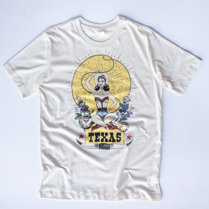 Rockin' B Clothing Roper Girl Tee  Choose a State-Soft Cream