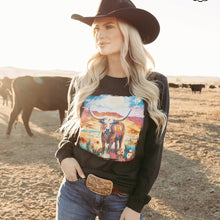 Load image into Gallery viewer, Longhorn Sunset Long Sleeve Tee