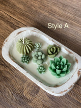 Load image into Gallery viewer, Arizona Dream Scented Cactus Garden Candle in Wooden Bowl