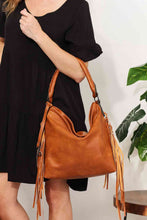 Load image into Gallery viewer, Leather Fringe Detail Shoulder Bag