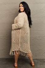 Load image into Gallery viewer, Boho Chic Full Size Western Knit Fringe Cardigan