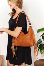 Load image into Gallery viewer, Leather Fringe Detail Shoulder Bag