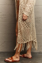 Load image into Gallery viewer, Boho Chic Full Size Western Knit Fringe Cardigan