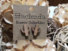 Load image into Gallery viewer, Wooden Cactus Earrings - Hacienda Ranch+Home