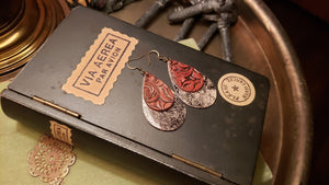 Double Leather Teardrop Earrings - Hacienda Ranch+Home