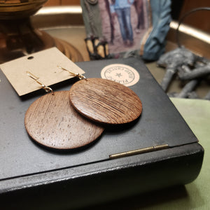 Wood Disk Earrings - Hacienda Ranch+Home