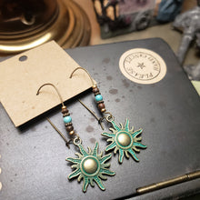 Load image into Gallery viewer, Bronze Sun Drop Earrings - Hacienda Ranch+Home