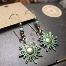 Load image into Gallery viewer, Bronze Sun Drop Earrings - Hacienda Ranch+Home