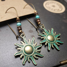 Load image into Gallery viewer, Bronze Sun Drop Earrings - Hacienda Ranch+Home