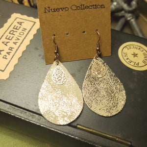 Double Leather Teardrop Earrings - Hacienda Ranch+Home