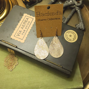 Double Leather Teardrop Earrings - Hacienda Ranch+Home