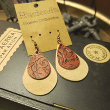 Load image into Gallery viewer, Double Leather Teardrop Earrings - Hacienda Ranch+Home