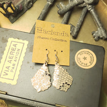 Load image into Gallery viewer, Silver Metallic Snakeskin Leather Earrings - Hacienda Ranch+Home