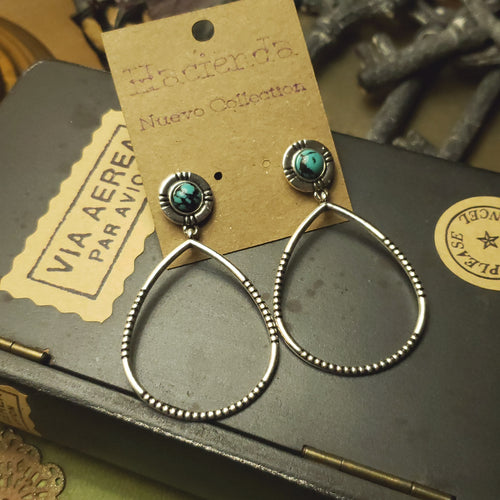 Faux Turquoise Hoops - Hacienda Ranch+Home