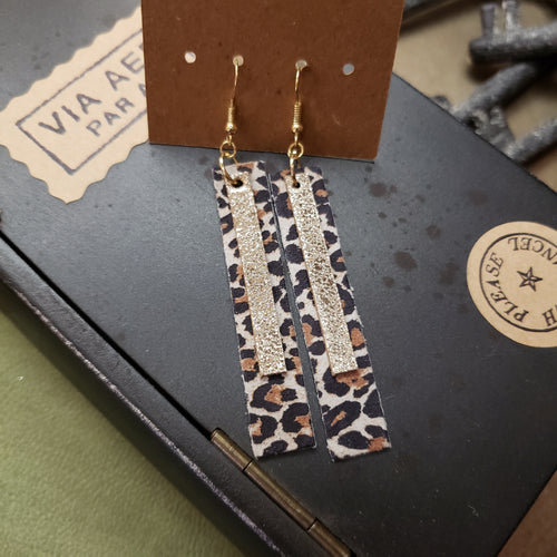 Latigo Strap Animal Print Earrings - Hacienda Ranch+Home