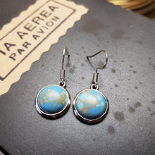 Load image into Gallery viewer, Faux Turquoise Round Earrings - Hacienda Ranch+Home