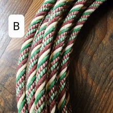 Load image into Gallery viewer, 60&#39; Waxed Colored Cotton Ranch Rope