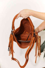 Load image into Gallery viewer, Leather Fringe Detail Shoulder Bag