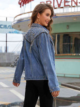 Load image into Gallery viewer, Studded Fringe Button Down Denim Jacket