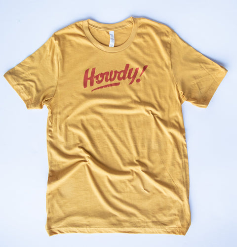 Howdy! Tee- Mustard