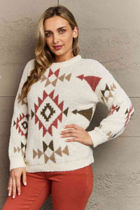 Cozy Sunday Aztec Fuzzy Sweater