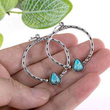 Load image into Gallery viewer, Artificial Turquoise Drop Earrings