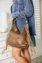 Load image into Gallery viewer, Leather Fringe Detail Shoulder Bag