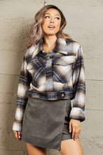 Load image into Gallery viewer, Quincy Semi Cropped Plaid Shacket