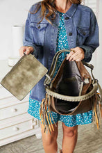 Load image into Gallery viewer, Leather Fringe Detail Shoulder Bag