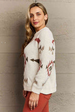 Load image into Gallery viewer, Cozy Sunday Aztec Fuzzy Sweater