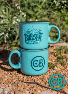 No Hablo Bullshit Ceramic Mug on Turquoise