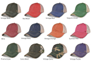 Soccer Distressed Cap Choose from 6 Colors