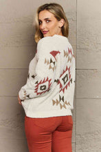 Load image into Gallery viewer, Cozy Sunday Aztec Fuzzy Sweater