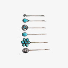 Load image into Gallery viewer, Turquoise Alloy Hairpin