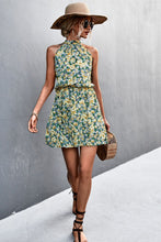 Load image into Gallery viewer, Floral Tied Sleeveless Mini Dress