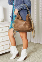 Load image into Gallery viewer, Leather Fringe Detail Shoulder Bag