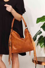 Load image into Gallery viewer, Leather Fringe Detail Shoulder Bag