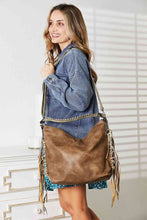 Load image into Gallery viewer, Leather Fringe Detail Shoulder Bag