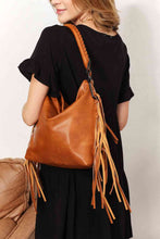 Load image into Gallery viewer, Leather Fringe Detail Shoulder Bag