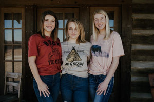 Wigwam Motel Tee-Heather Tan