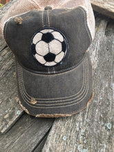 Load image into Gallery viewer, Soccer Distressed Cap Choose from 6 Colors