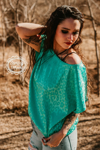 Two Step Turquoise Top